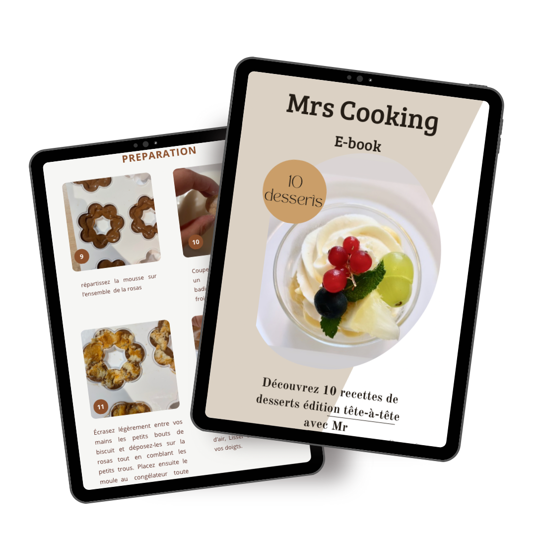 Ebook 1 : 10 recettes de desserts édition tête-à-tête avec Mr